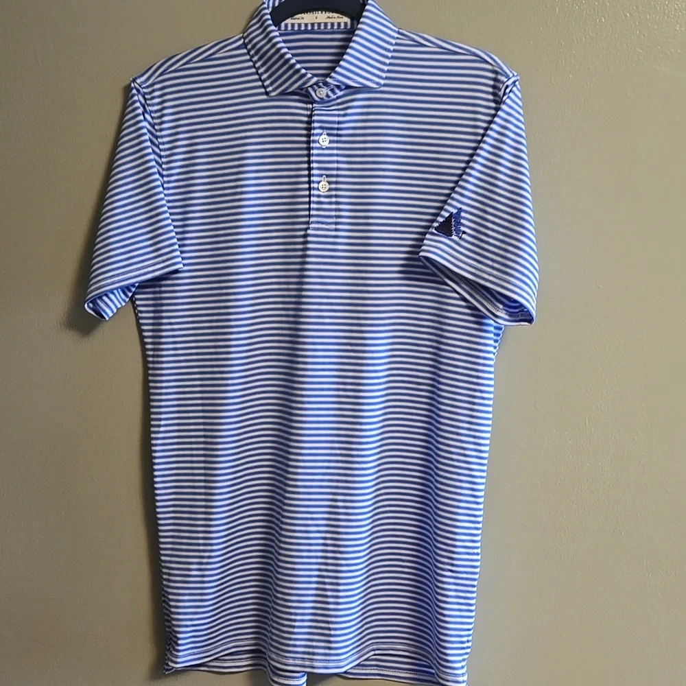 Holderness & Bourne Tailored Fit "The Barnes" Polo Fiji & White- Small - Picture 4 of 10